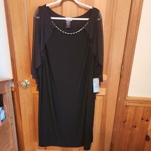 Catherines Beaded/Jewel Neckline,‎ Shawl Dress Special Occasions Elegant 2X NWT